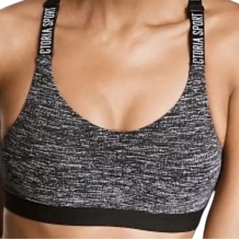 Victoria's Secret Black and Gray Sports Bra